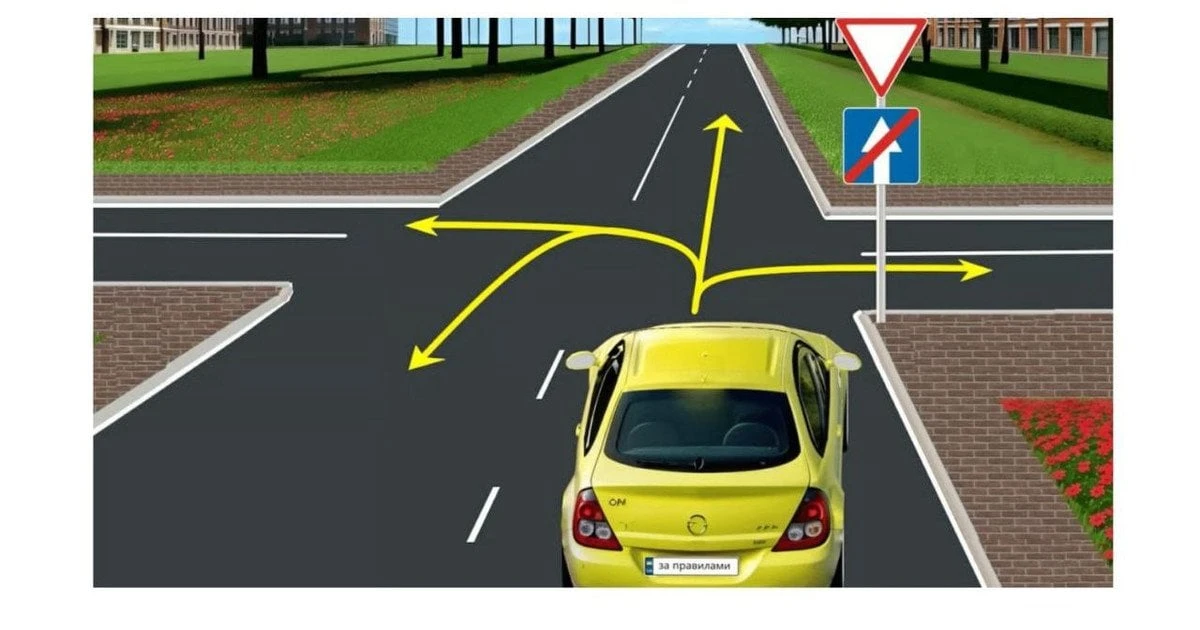 В якому напрямку забороняється їхати водієві: тест ПДР