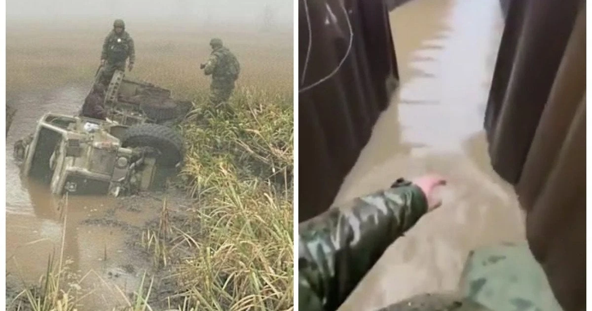 Атака на Бєлгородську дамбу: затоплює бліндажі росіян, техніка тоне в болоті