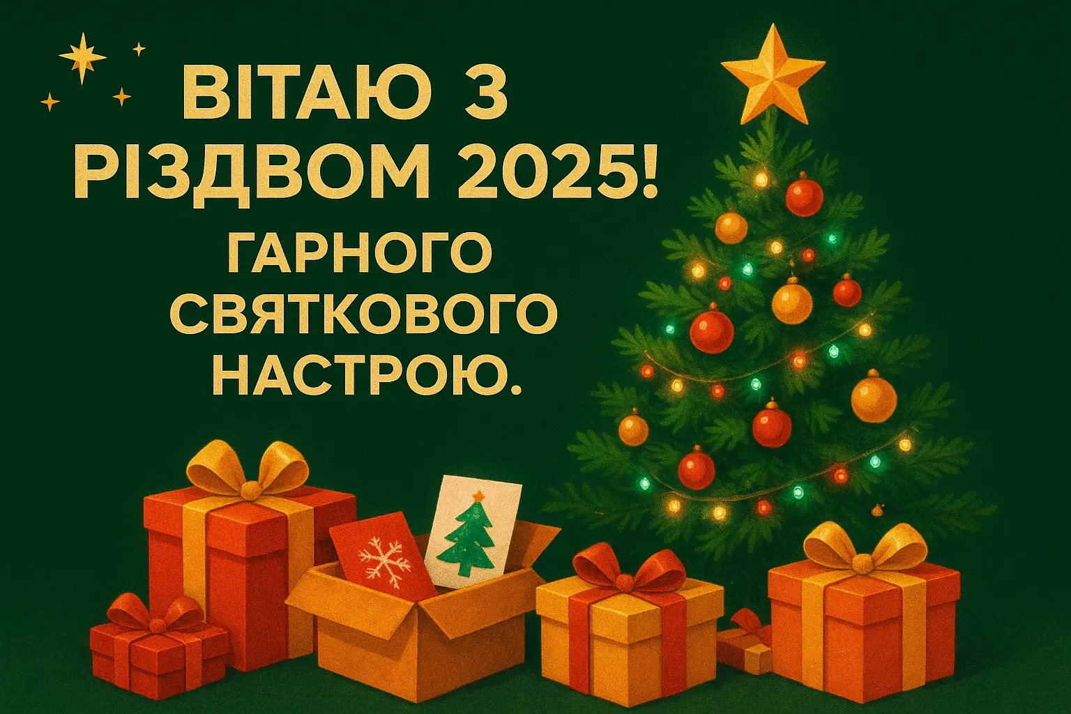 Привітання з різдвом 2025