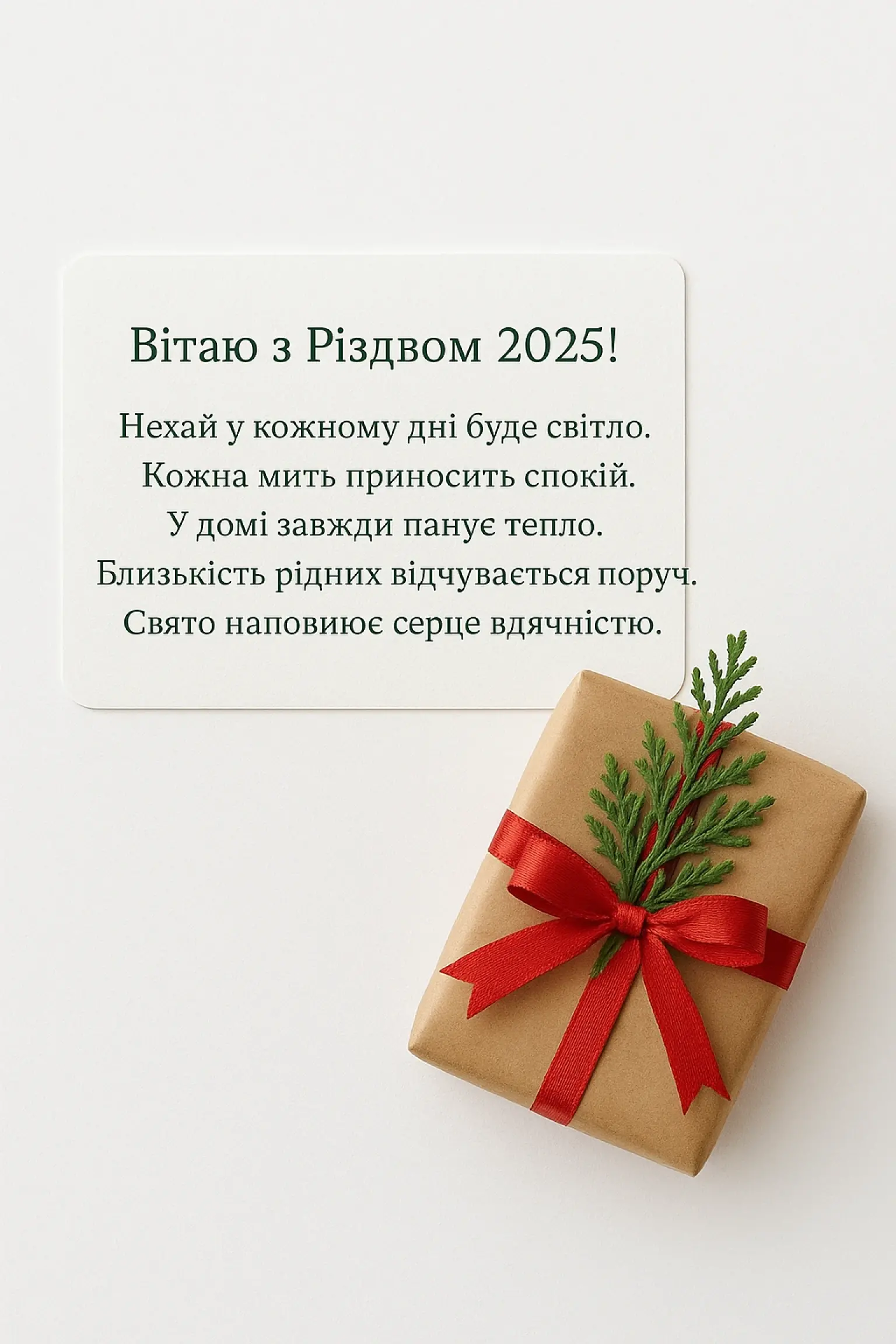 Привітання з різдвом 2025