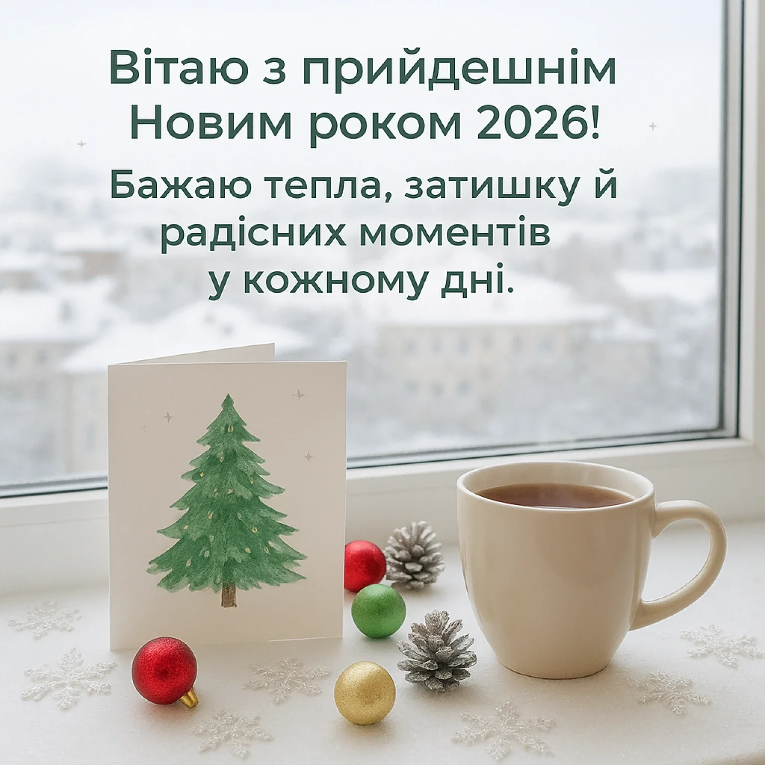 Привітання з прийдешнім новим роком 2026