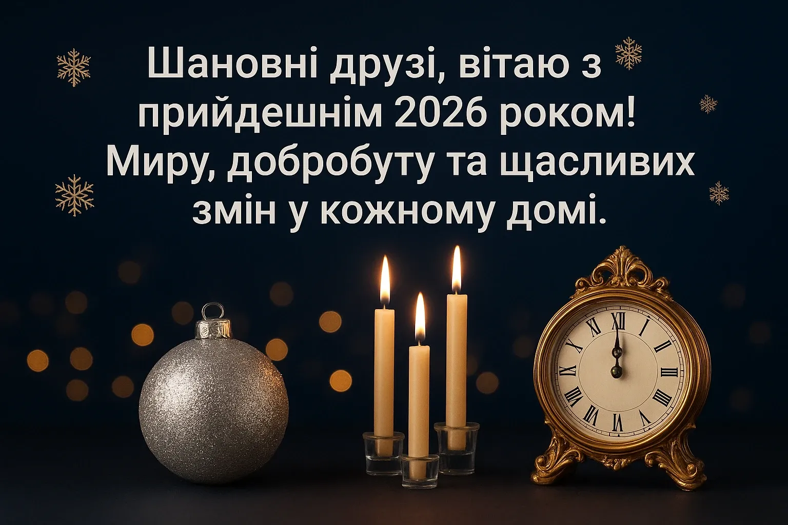 Привітання з прийдешнім новим роком 2026
