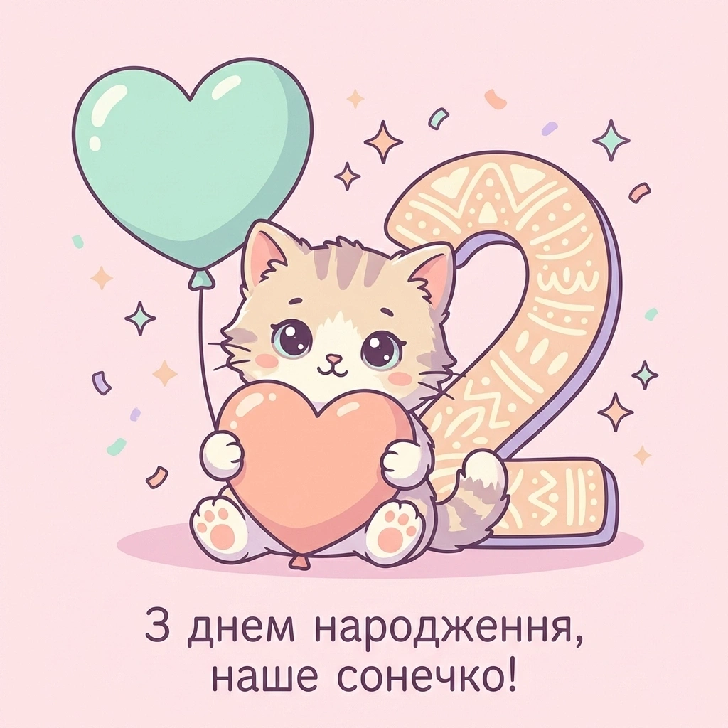 з днем народження 2 роки своїми словами