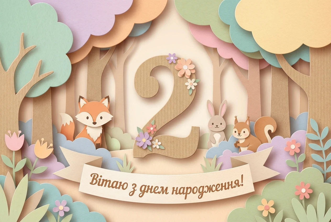 з днем народження 2 роки своїми словами