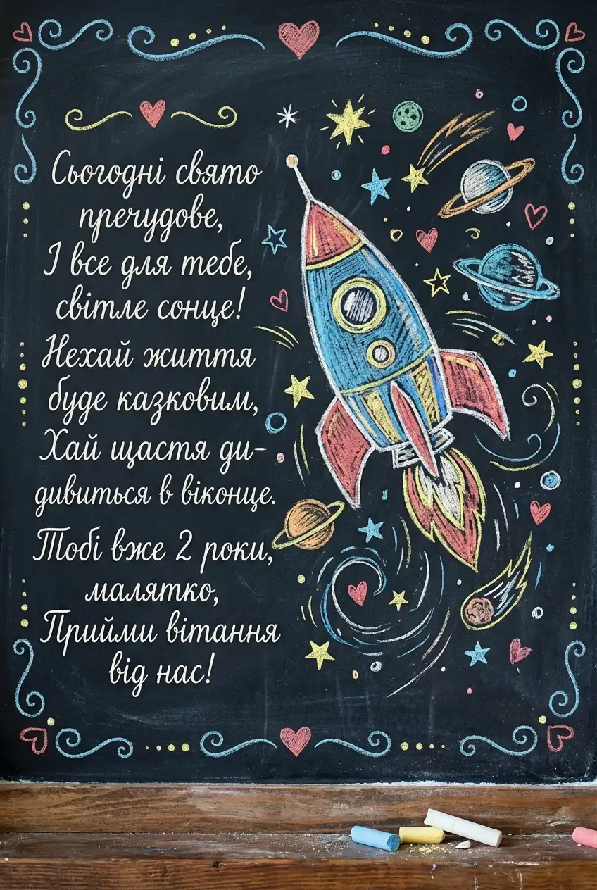 з днем народження 2 роки своїми словами