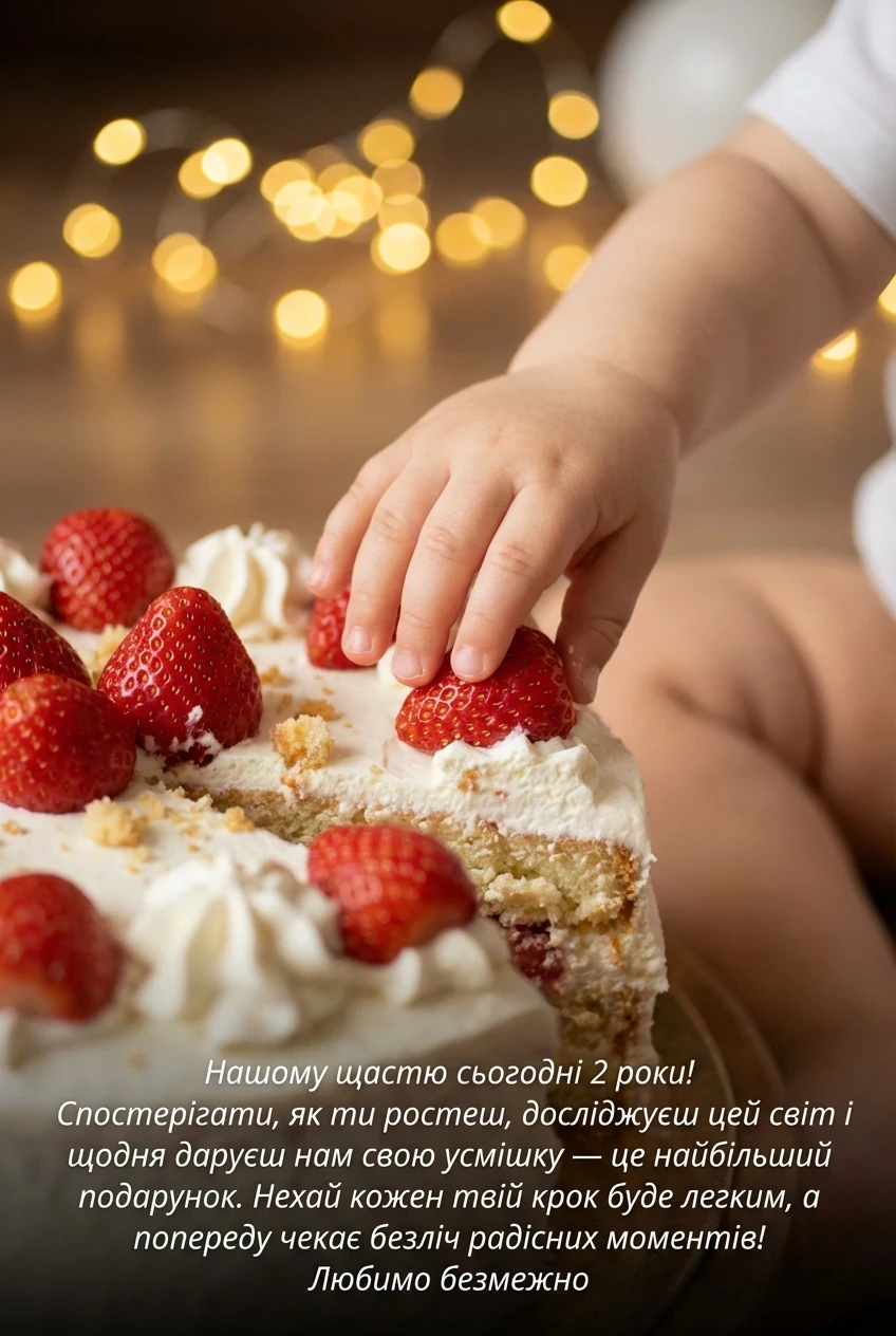 з днем народження 2 роки своїми словами