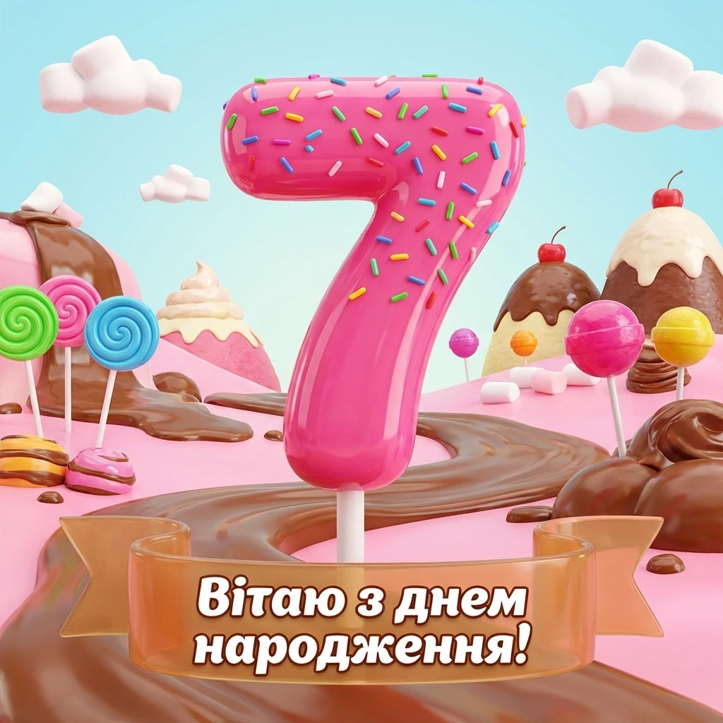 з днем народження внучок 7 років