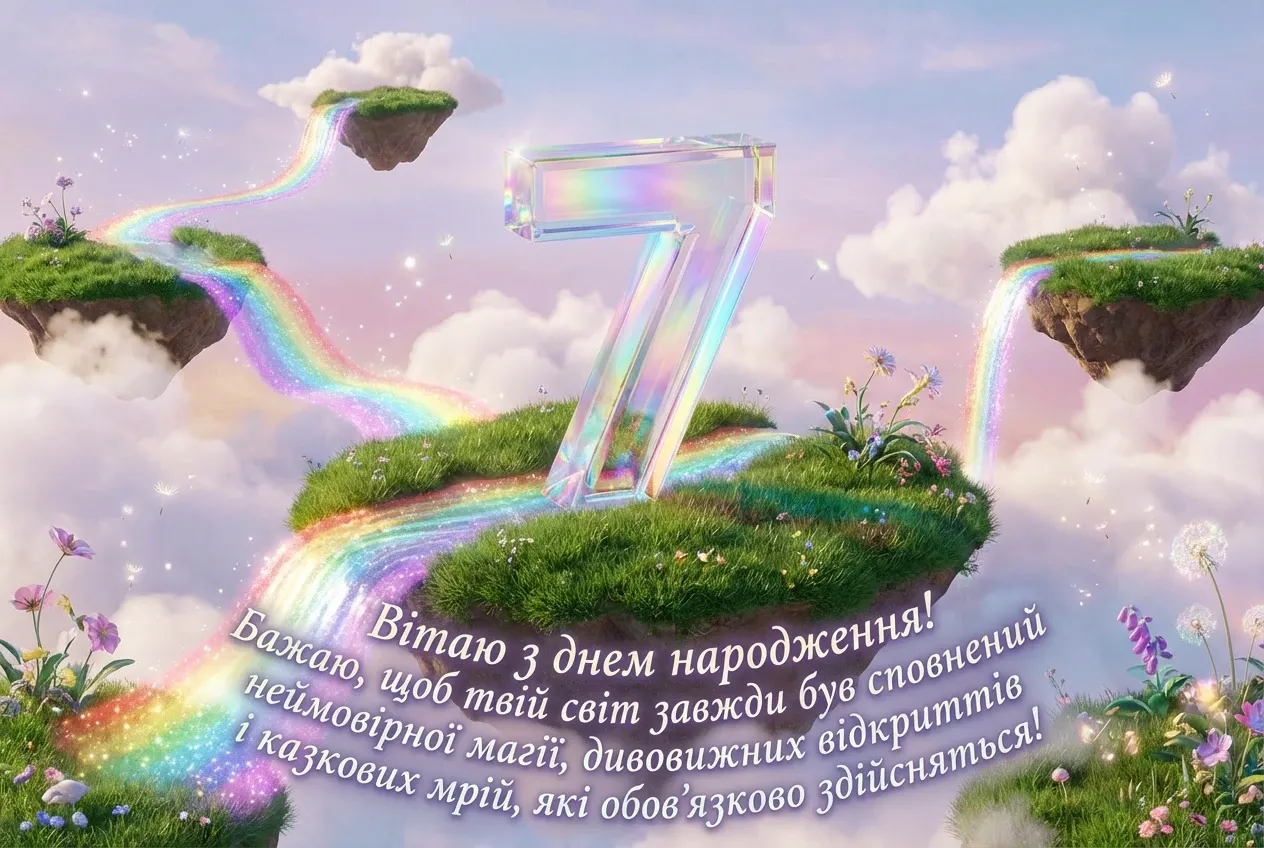 з днем народження внучок 7 років