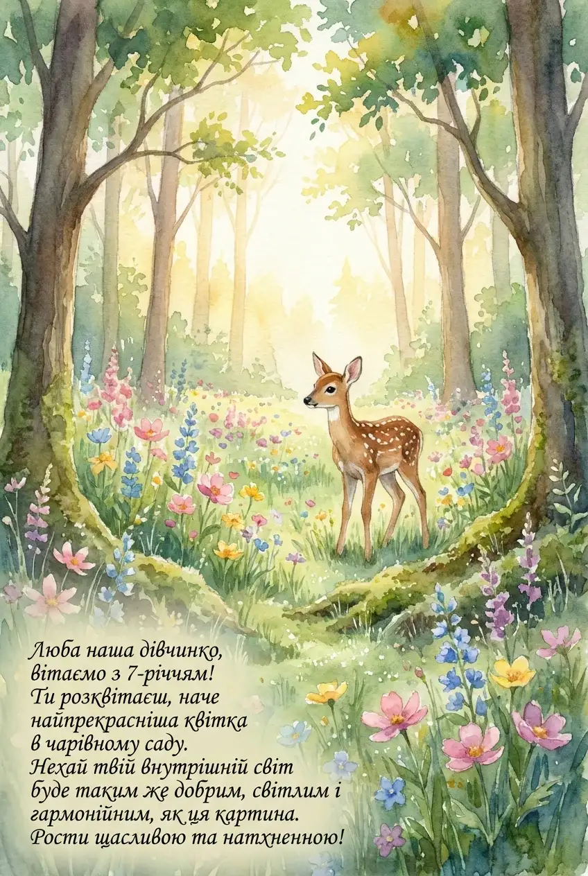з днем народження внучок 7 років