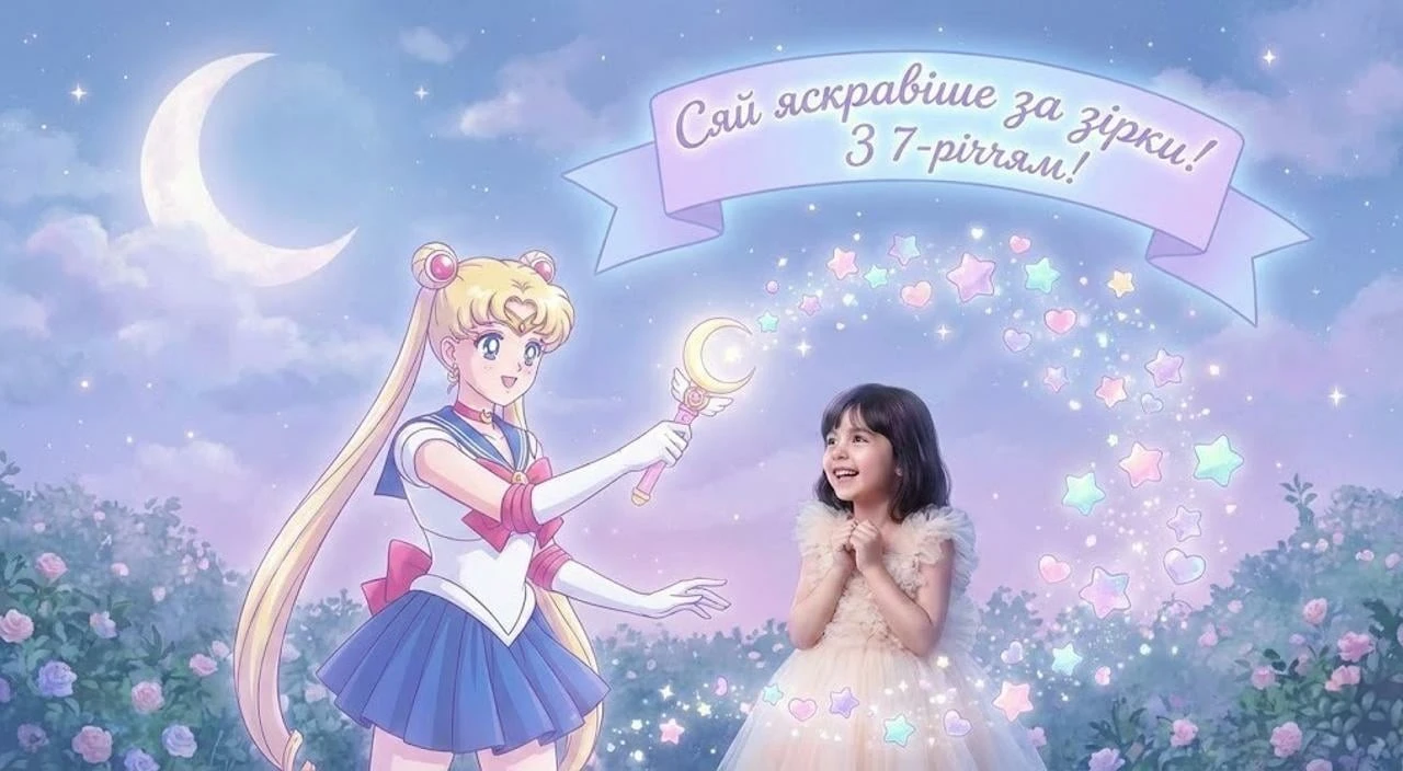 Привітання з днем народження для внучки на 7 років