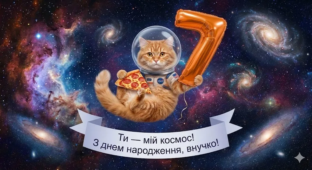 Привітання з днем народження для внучки на 7 років