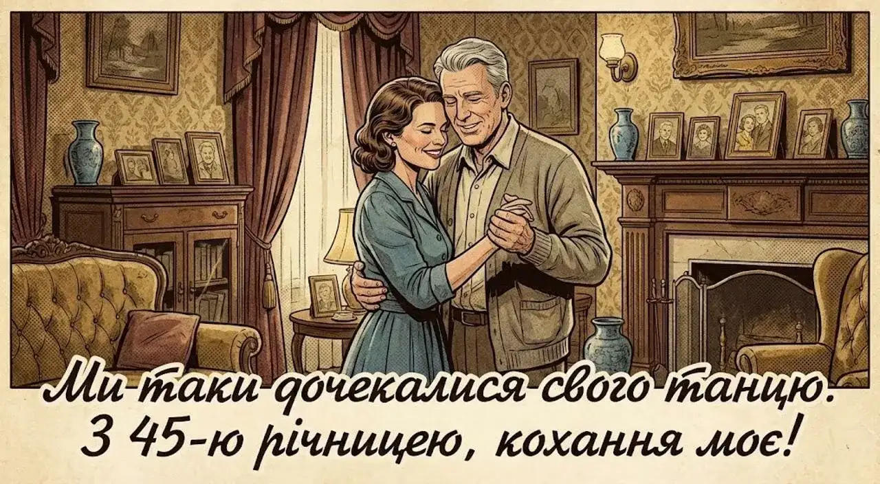 Привітання з 45-тою річницею весілля: кращі побажання до сапфірового ювілею