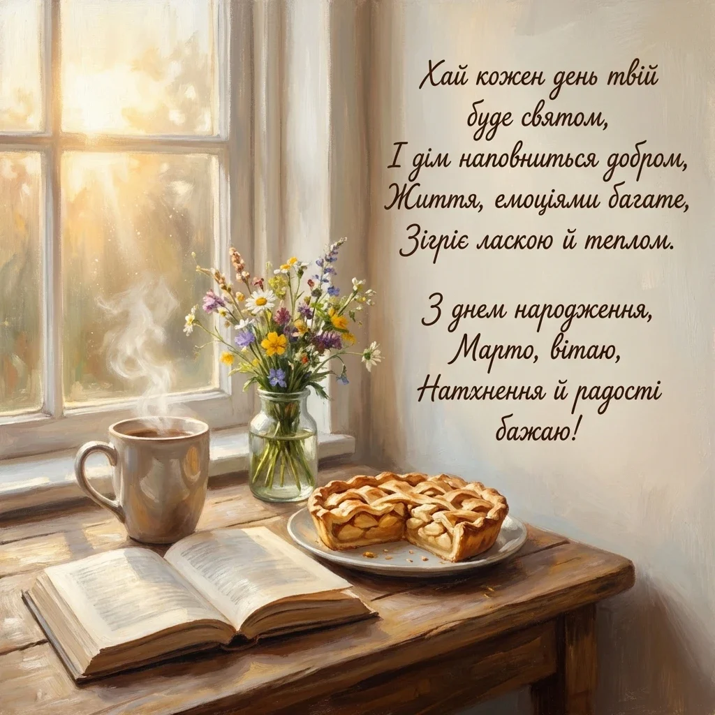 з днем народження Марта