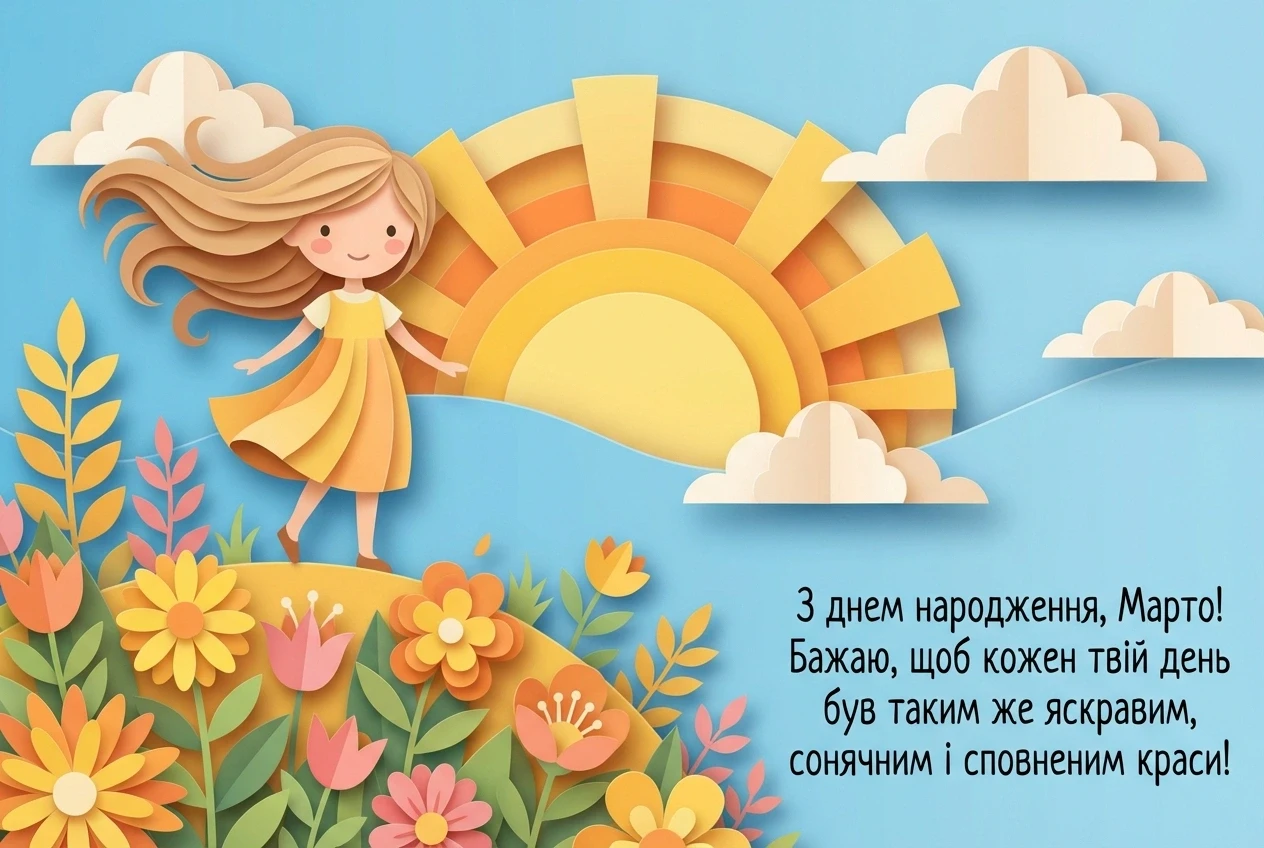 з днем народження Марта