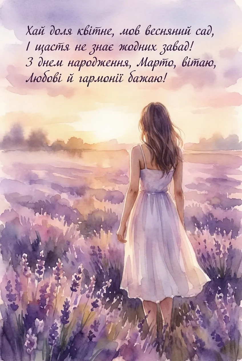 з днем народження Марта