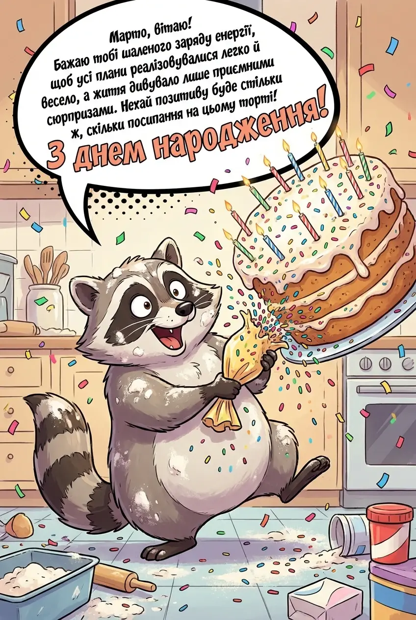 з днем народження Марта