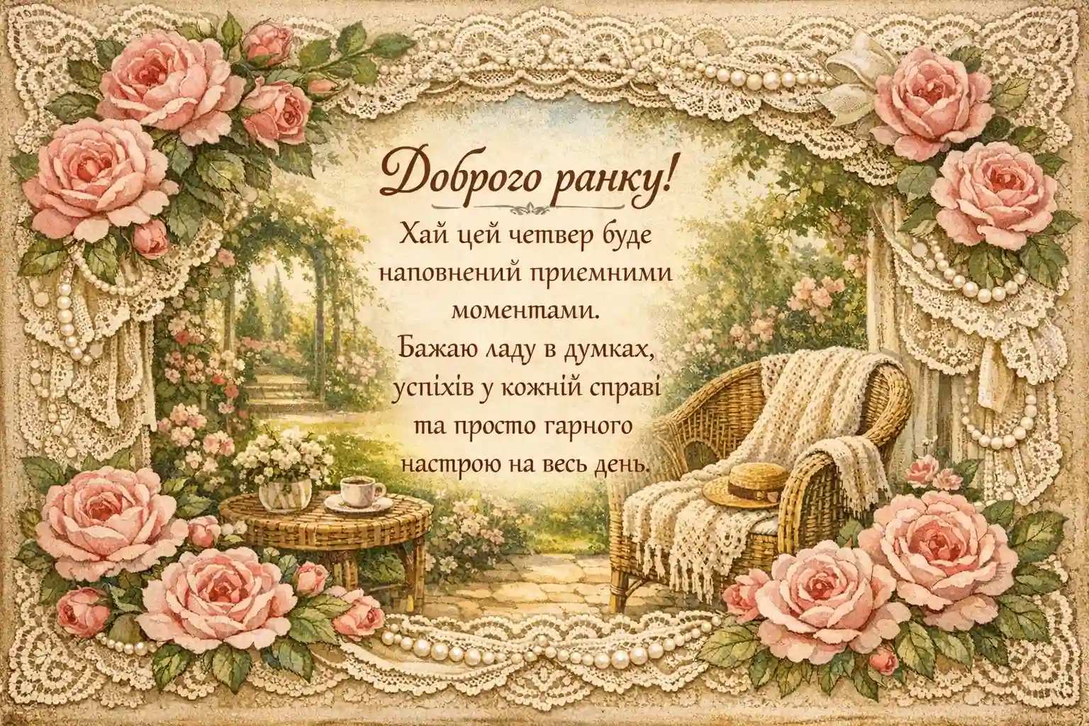 Доброго ранку четверга: картинки українською для душевного настрою