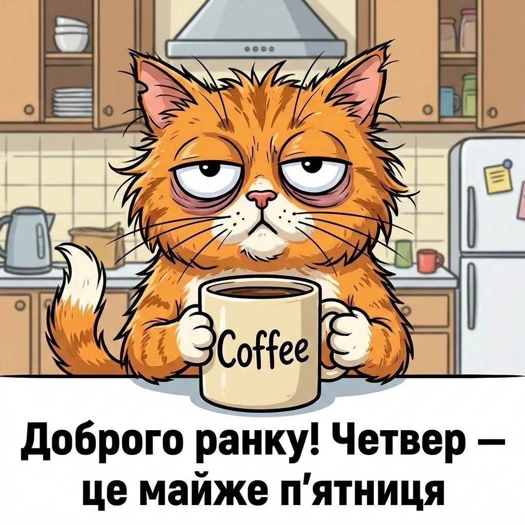 Доброго ранку четверга: картинки українською для душевного настрою