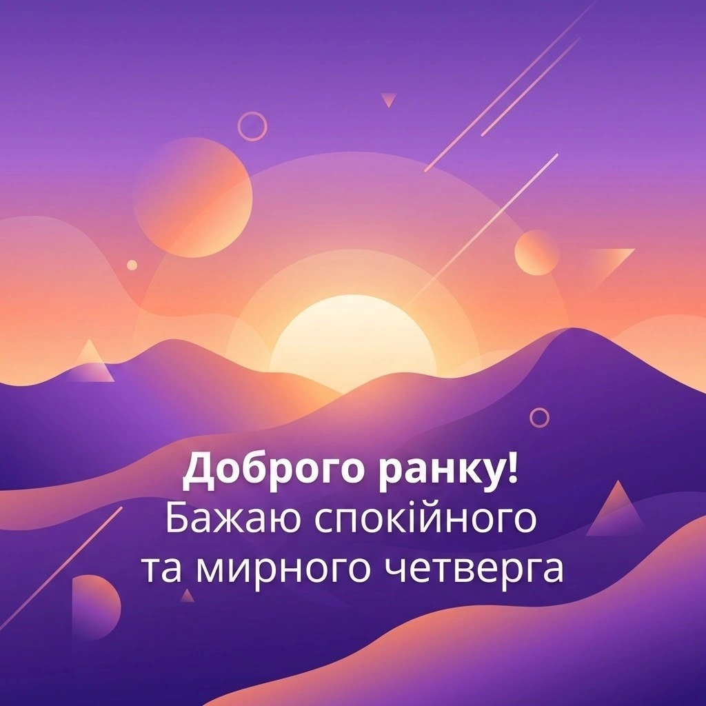 Доброго ранку четверга: картинки українською для душевного настрою
