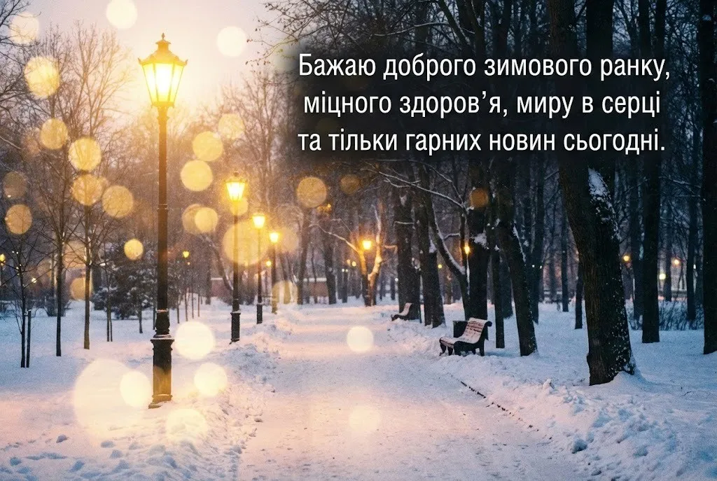 Доброго зимового ранку: душевні побажання, затишні картинки та привітання для гарного настрою