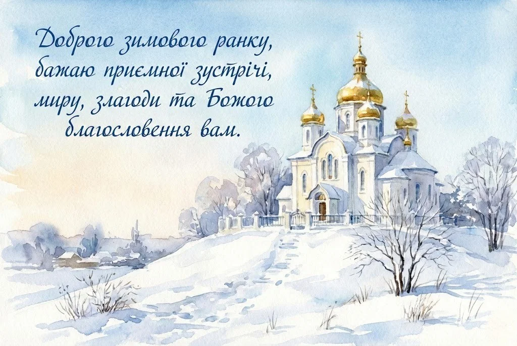 Доброго зимового ранку: душевні побажання, затишні картинки та привітання для гарного настрою
