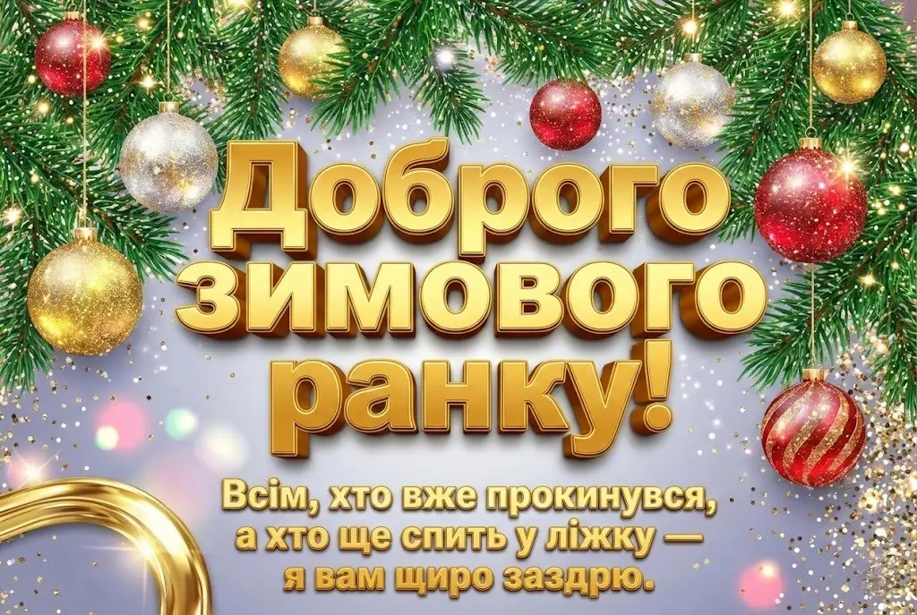 Доброго зимового ранку: душевні побажання, затишні картинки та привітання для гарного настрою