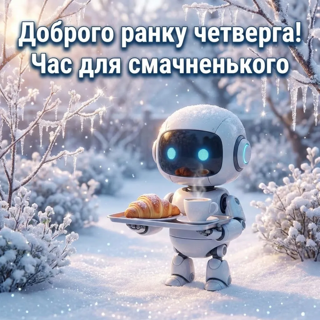 Доброго ранку четверга: зима, затишні листівки та найтепліші побажання для гарного настрою