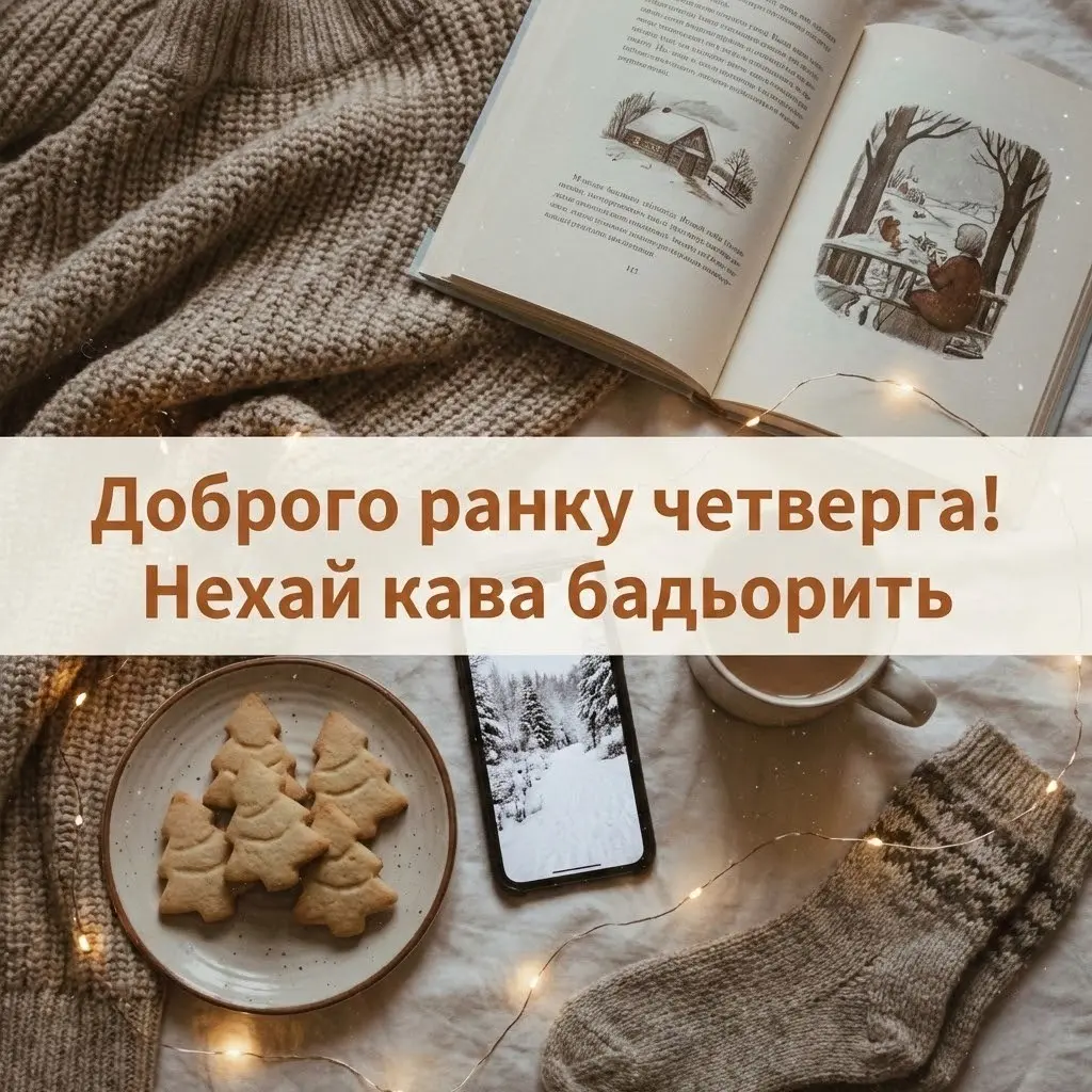 Доброго ранку четверга: зима, затишні листівки та найтепліші побажання для гарного настрою