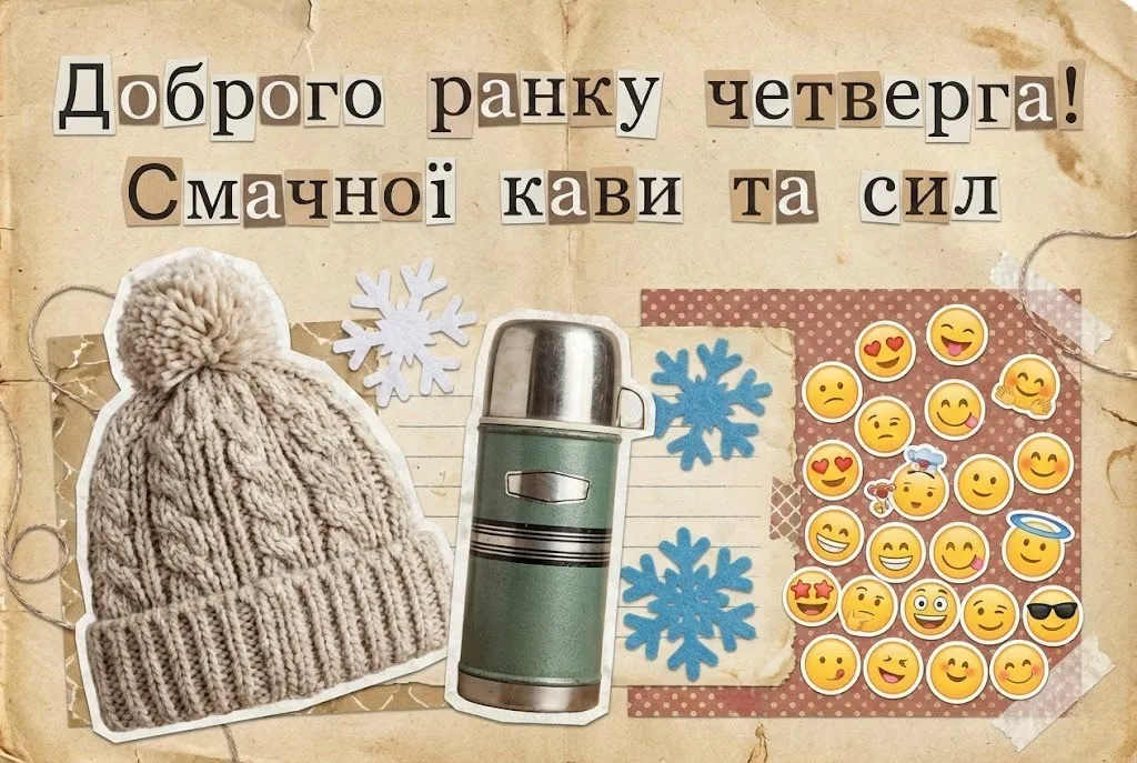 Доброго ранку четверга: зима, затишні листівки та найтепліші побажання для гарного настрою