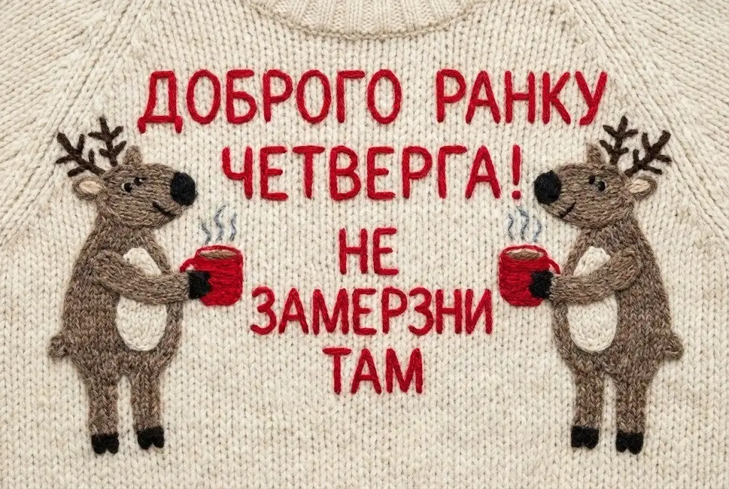Доброго ранку четверга: зима, затишні листівки та найтепліші побажання для гарного настрою