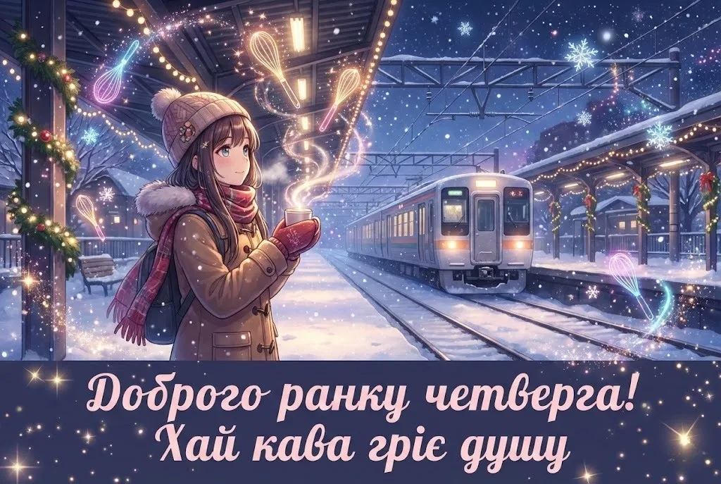 Доброго ранку четверга: зима, затишні листівки та найтепліші побажання для гарного настрою