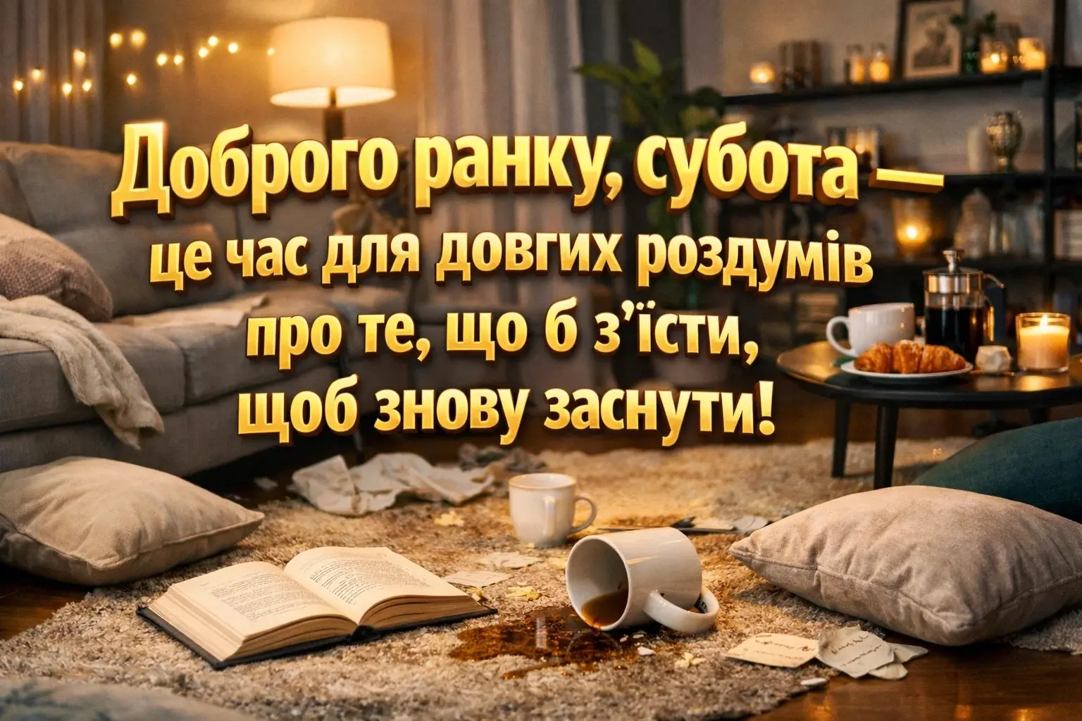 Доброго ранку суботи: прикольні картинки та дотепні побажання для найкращого вихідного
