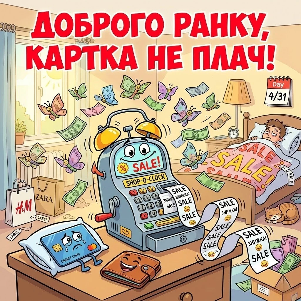 Доброго ранку та чудового дня: смішні картинки про шопінг для гарного настрою