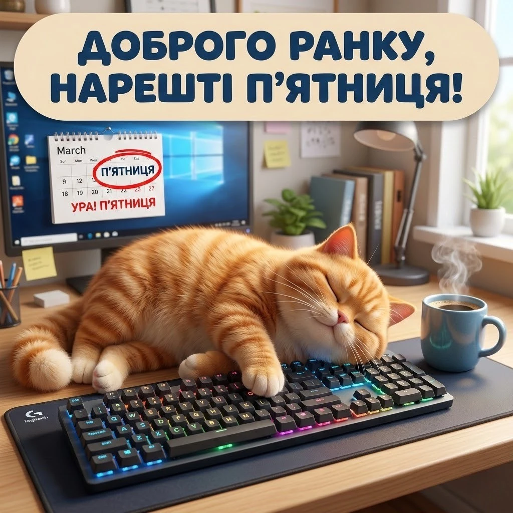 Доброго ранку п’ятниці: душевні картинки українською для гарного настрою