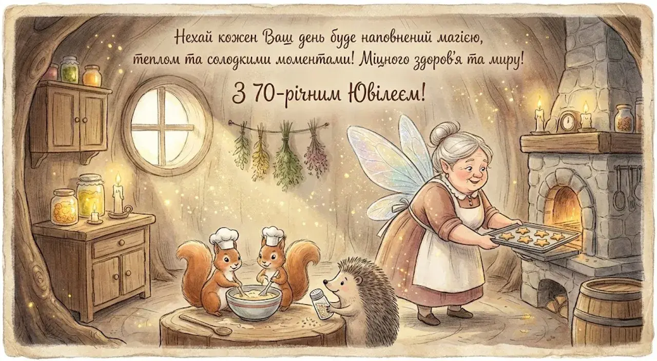 Привітання з ювілеєм на 70 років для жінки у віршах