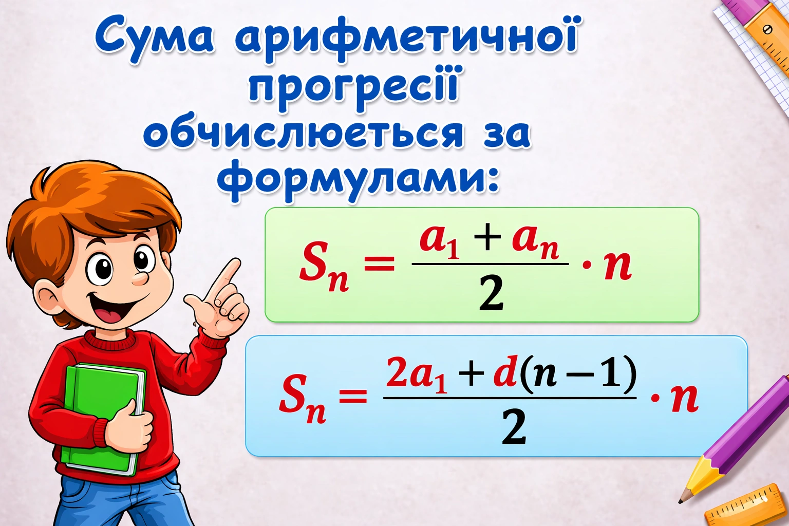 Як знайти суму арифметичної прогресії: покроковий розбір формул