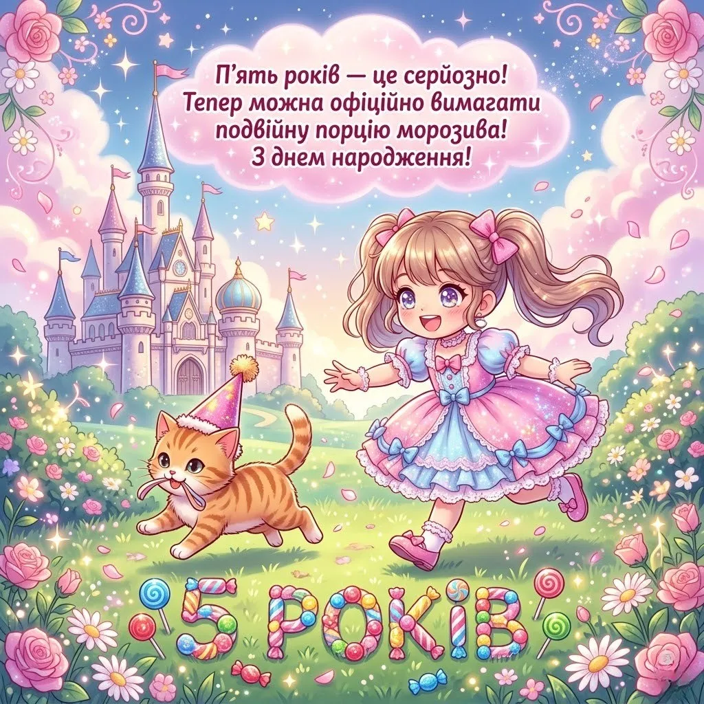 Найкращі привітання з днем народження дівчинці на 5 років: вірші та проза