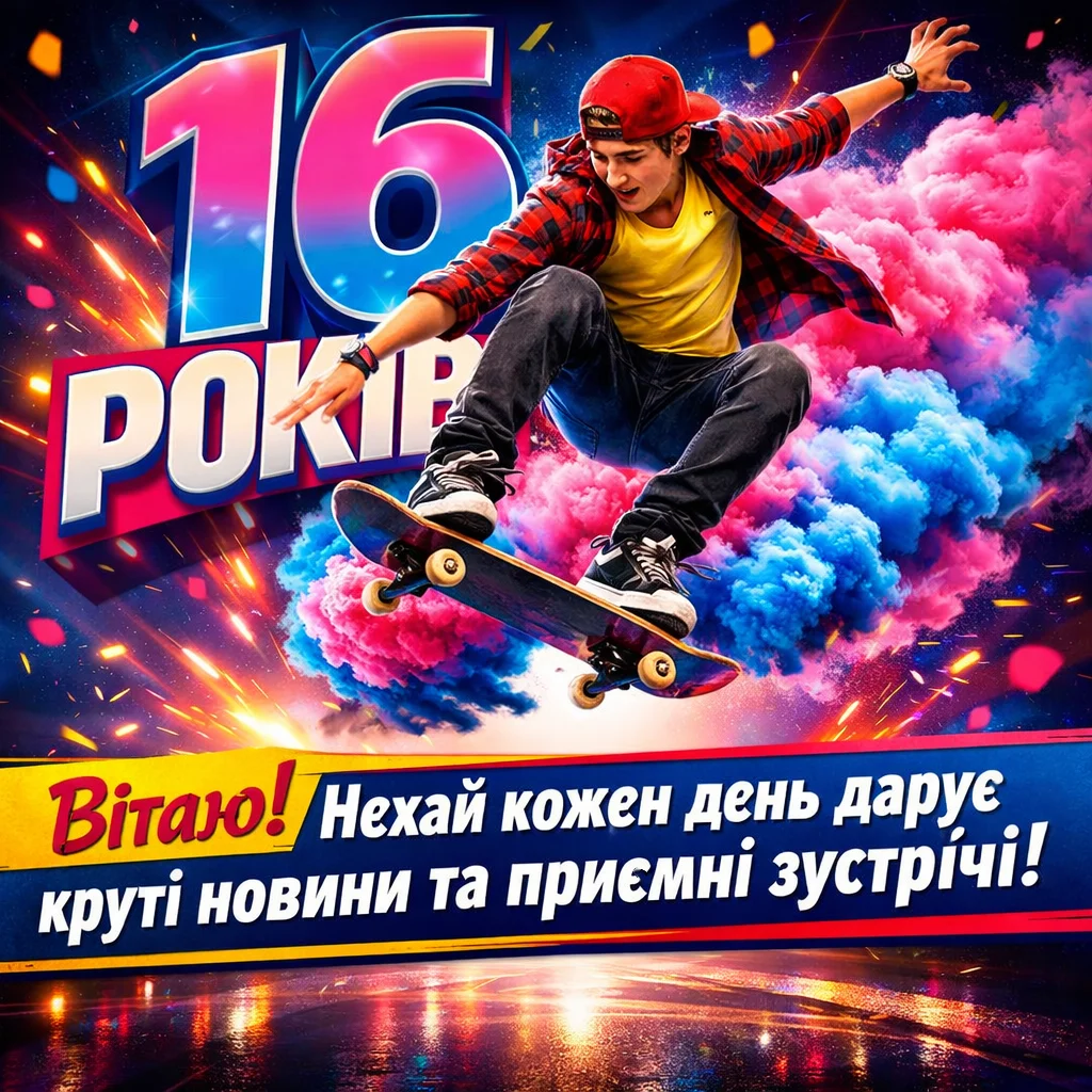 З днем народження 16 років: картинки, листівки та натхненні побажання