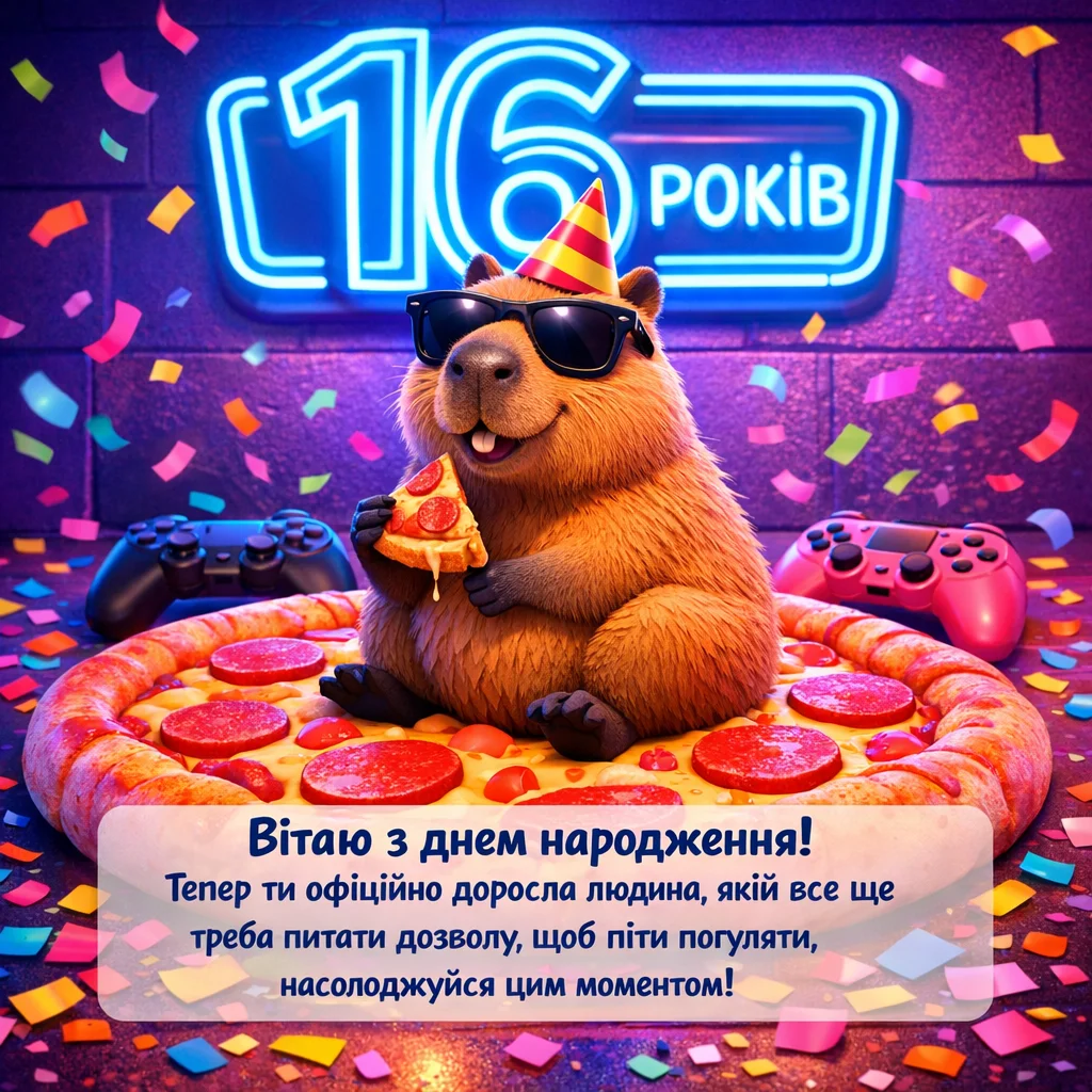З днем народження 16 років: картинки, листівки та натхненні побажання