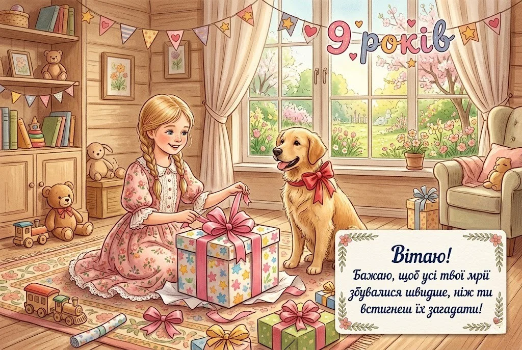 З днем народження, 9 років! Короткі, смішні та душевні привітання