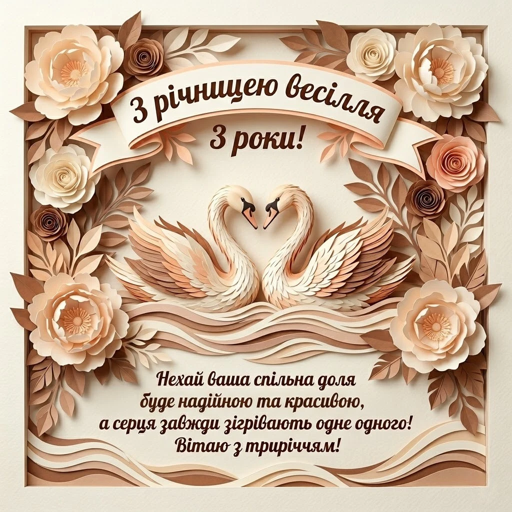 З річницею весілля 3 роки: найкращі привітання та щирі побажання