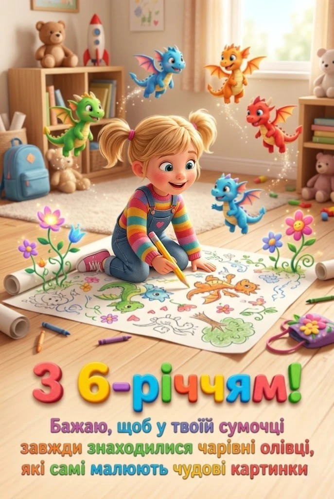 Привітання для маленької принцеси: донечці виповнюється 6 років