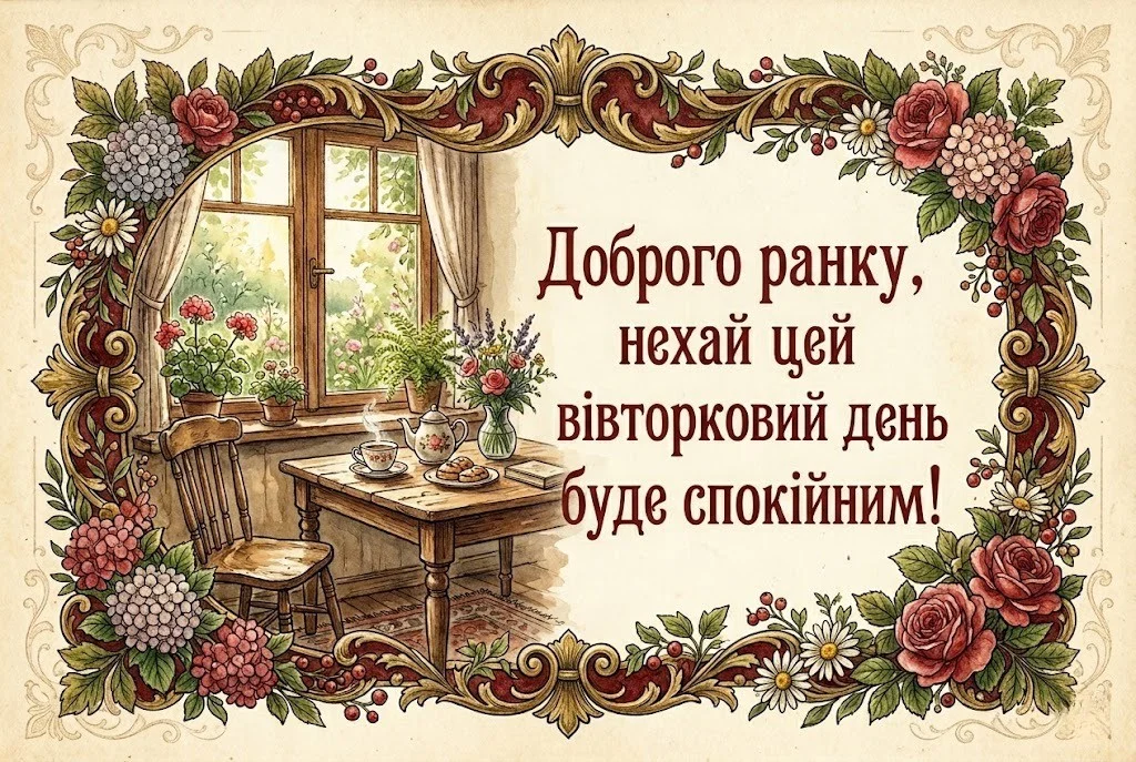 Доброго ранку, вдалого вівторка: душевні побажання та найкрасивіші картинки для гарного настрою