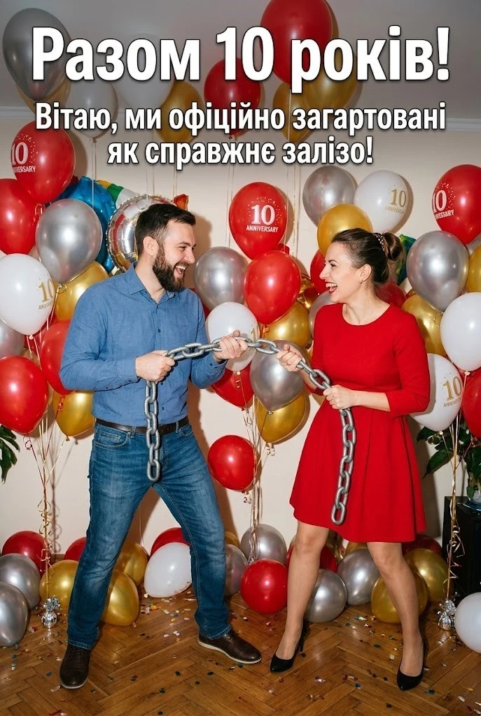 Ювілей 10 років весілля: привітання, що торкаються самого серця