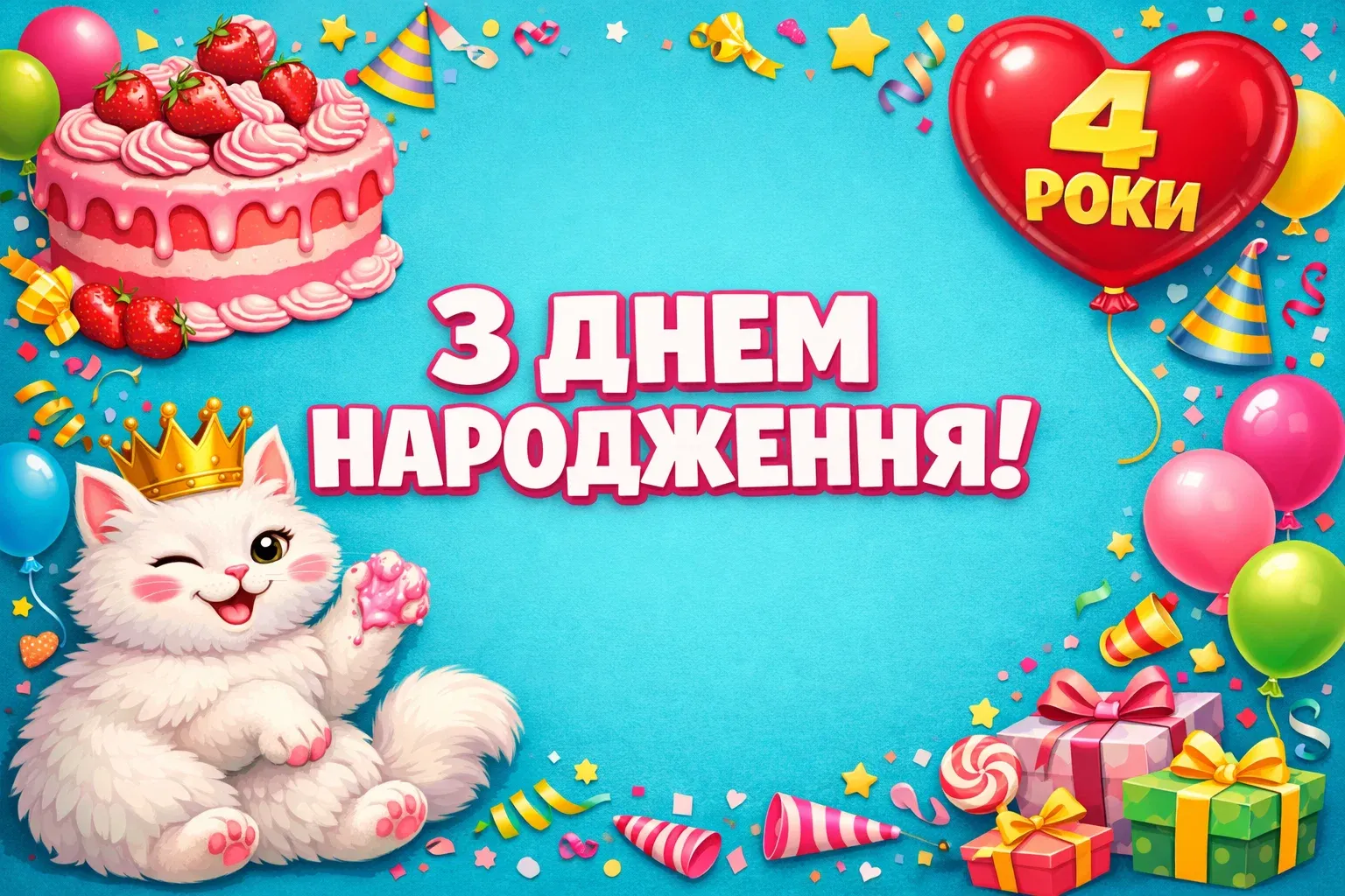 Найкрасивіші вітання для маленької принцеси на 4 роки