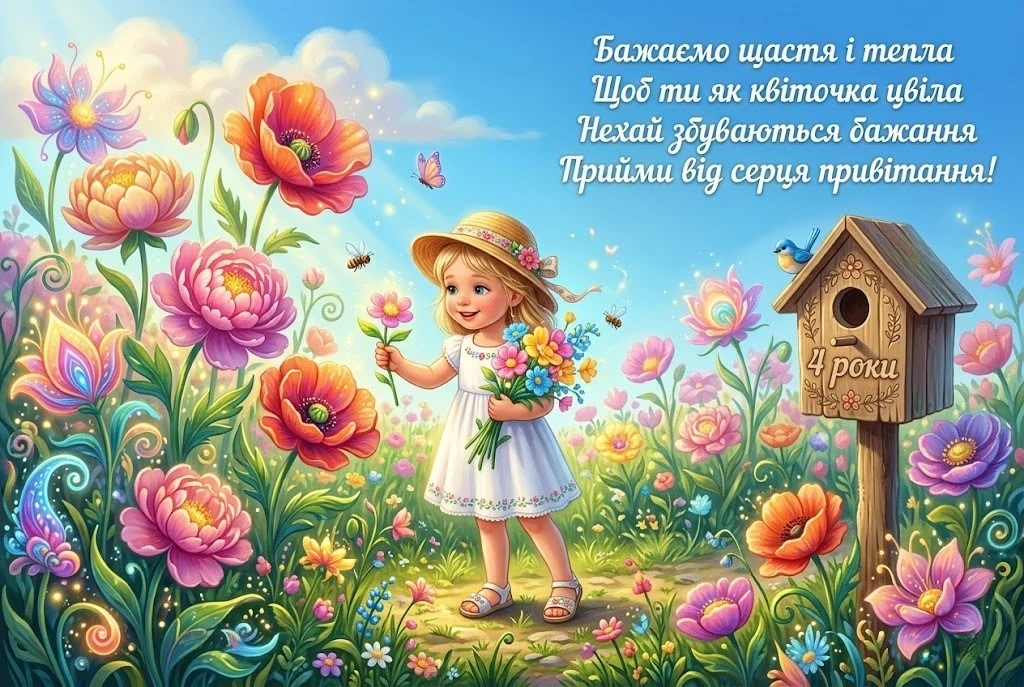 Найкрасивіші вітання для маленької принцеси на 4 роки