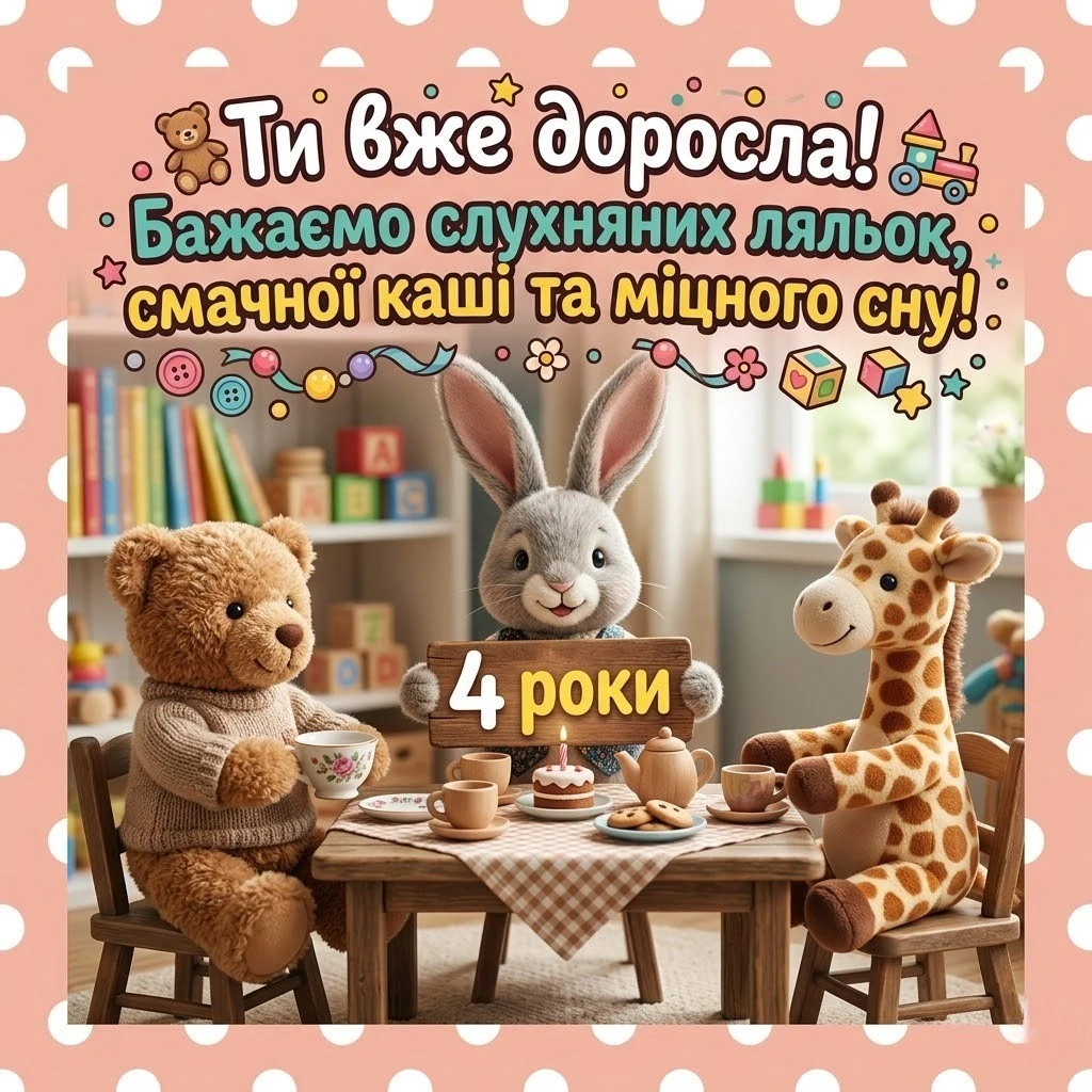 Найкрасивіші вітання для маленької принцеси на 4 роки