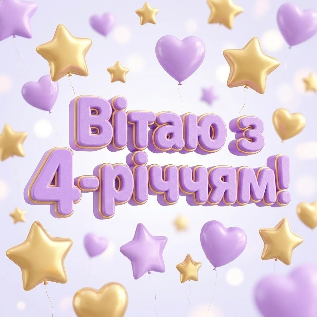 Найкрасивіші вітання для маленької принцеси на 4 роки