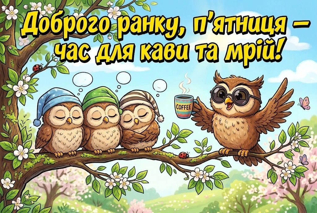 Доброго ранку п’ятниці: прикольні картинки, весняний настрій та порція позитиву