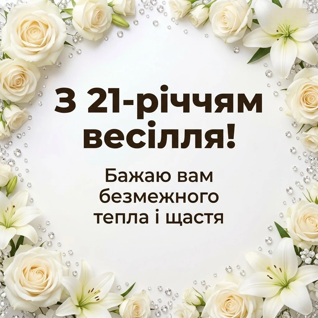 Опалове весілля 21 рік: колекція найкращих текстів для привітання